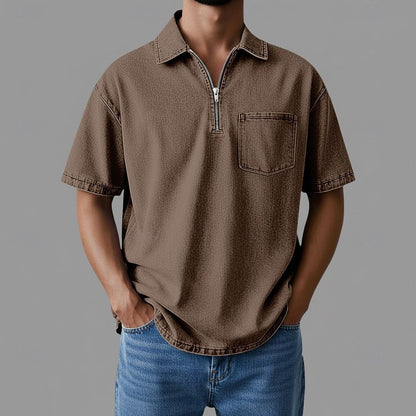 DenimCore Zip Shirt