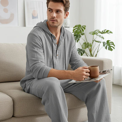 Men's Hooded Casual Loose Top & Pants 2-Piece Set