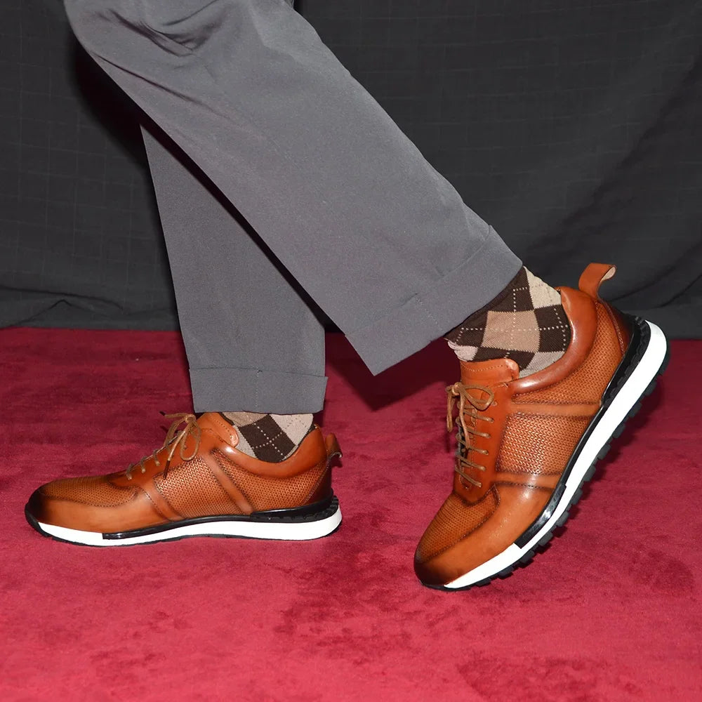 Firenze Woven Leather Sneakers