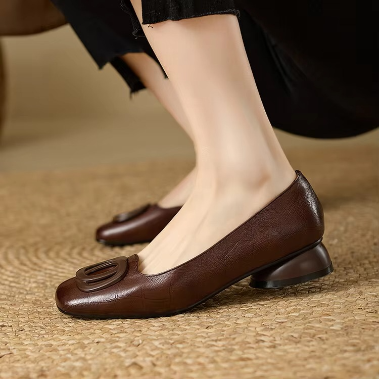 Kate | Opium Leather Flats