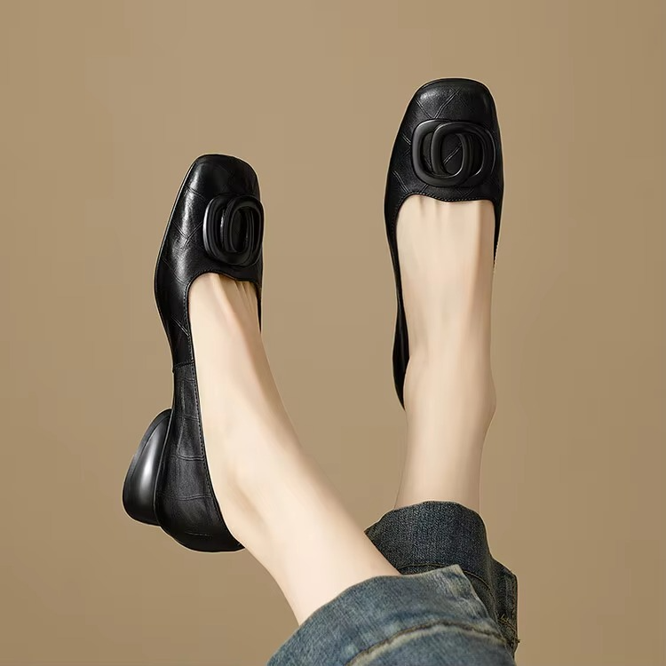 Kate | Opium Leather Flats