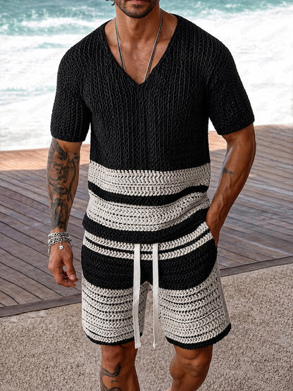 Trendy Breathable Knit Casual Set