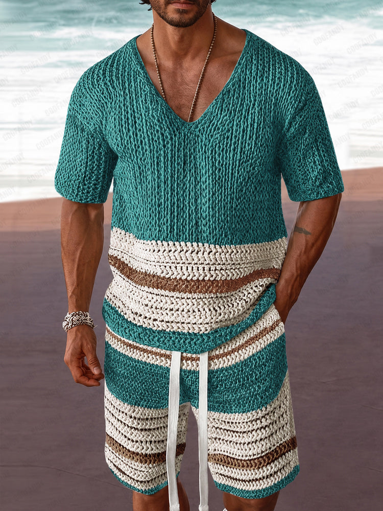 Trendy Breathable Knit Casual Set