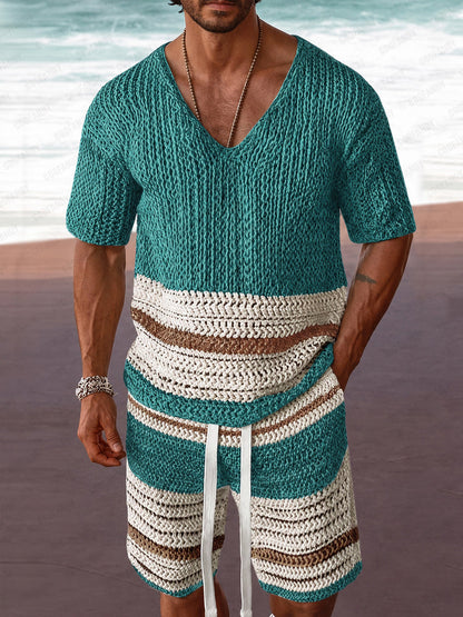 Trendy Breathable Knit Casual Set