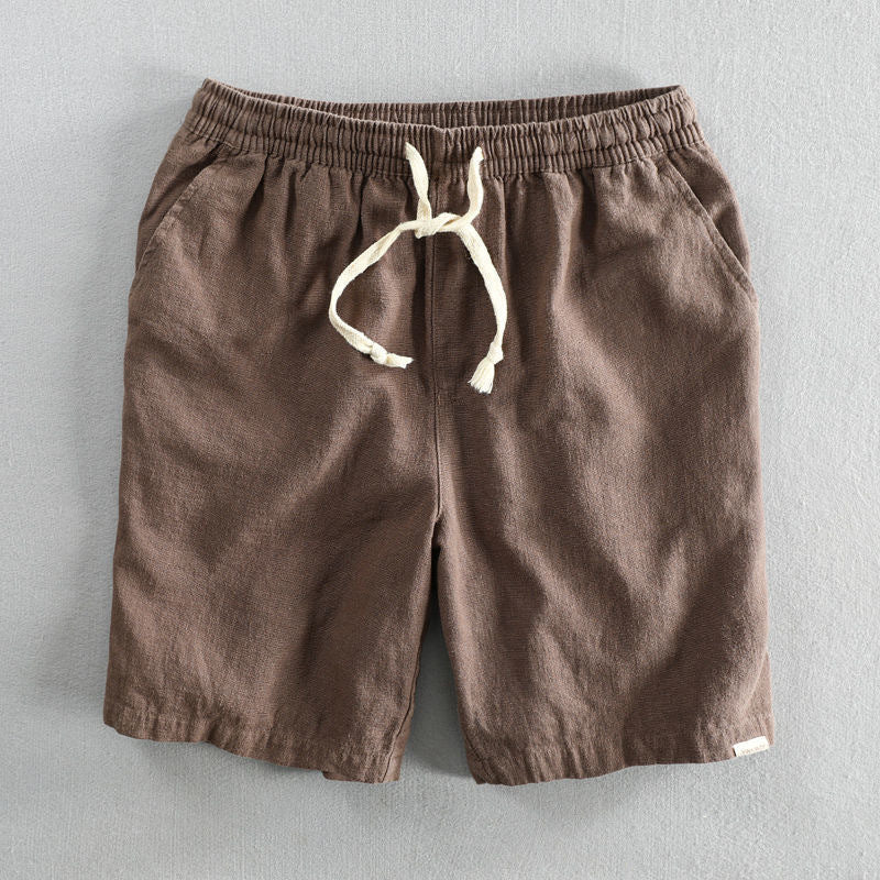 Hiku Organic Cotton Linen Drawstring Shorts