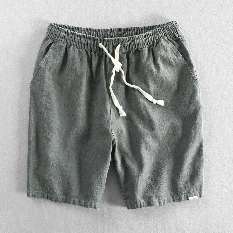 Hiku Organic Cotton Linen Drawstring Shorts