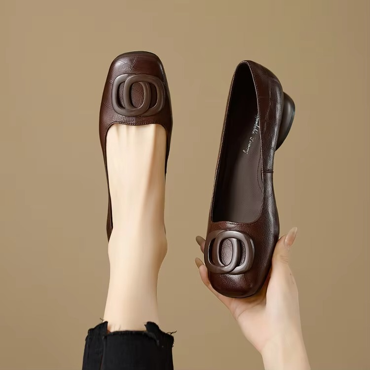 Kate | Opium Leather Flats
