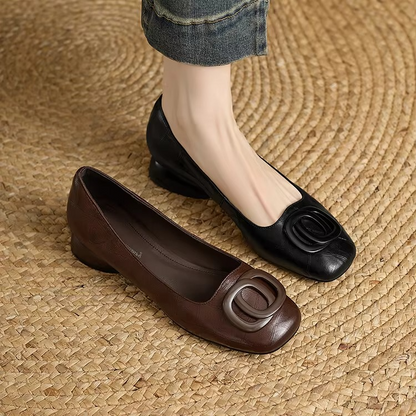 Kate | Opium Leather Flats