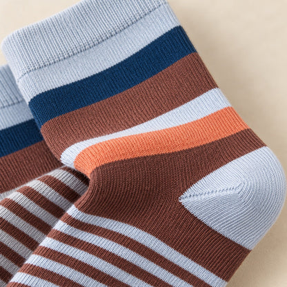 Colorblock Combed Cotton Socks
