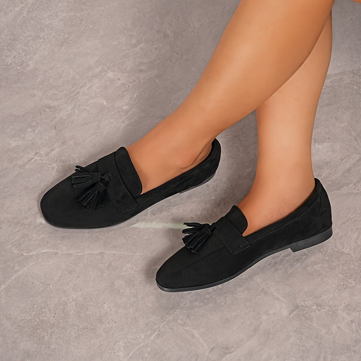 Navy Blue Loafers Comfortable Supportive Flat Heel