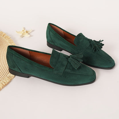 Navy Blue Loafers Comfortable Supportive Flat Heel