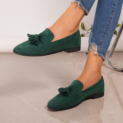 Navy Blue Loafers Comfortable Supportive Flat Heel