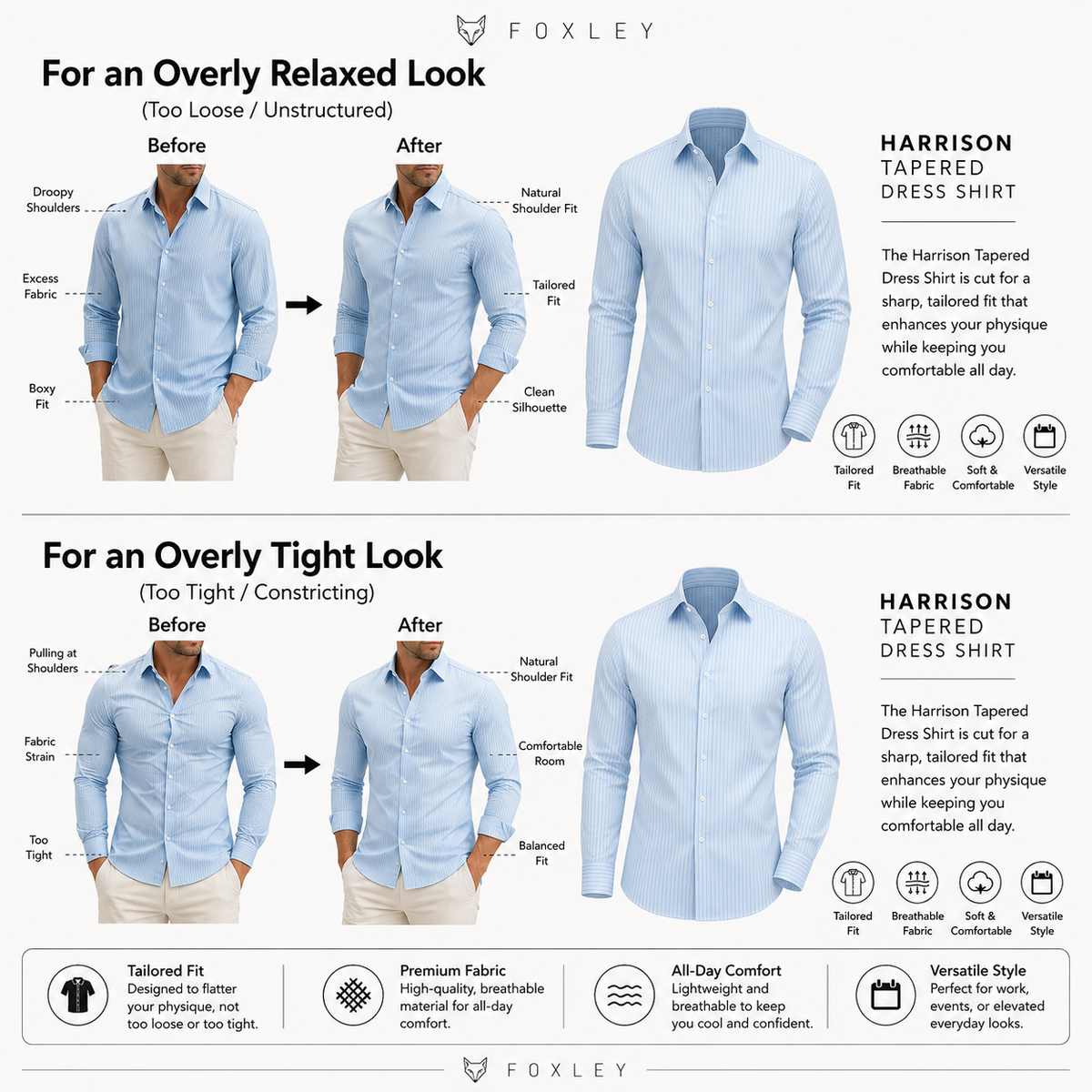 Harrison Tapered-Dress Shirt