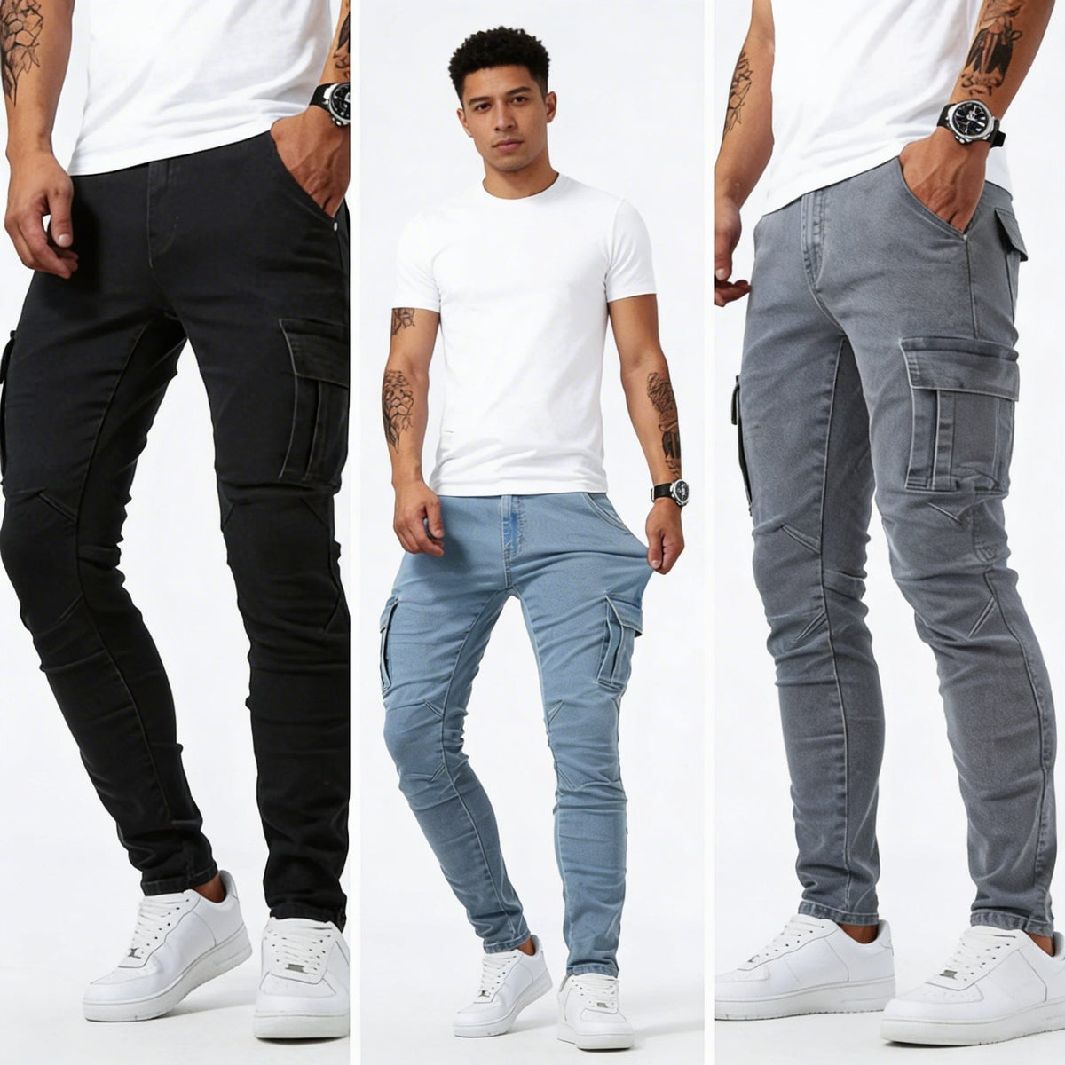 André Ferran Cargo Denim Jeans