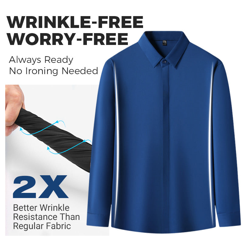 🎉2026 New Product Hot Sale✨Men's Wrinkle-Free Stretch Dress Shirt