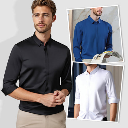 🎉2026 New Product Hot Sale✨Men's Wrinkle-Free Stretch Dress Shirt
